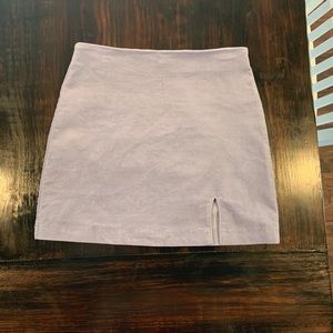 lavender velvet mini skirt